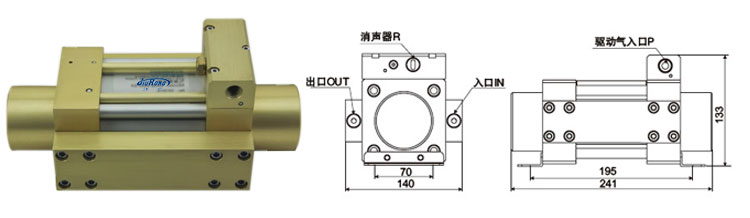 單驅動頭雙作用菠萝蜜在线免费视频泵外形尺寸說明